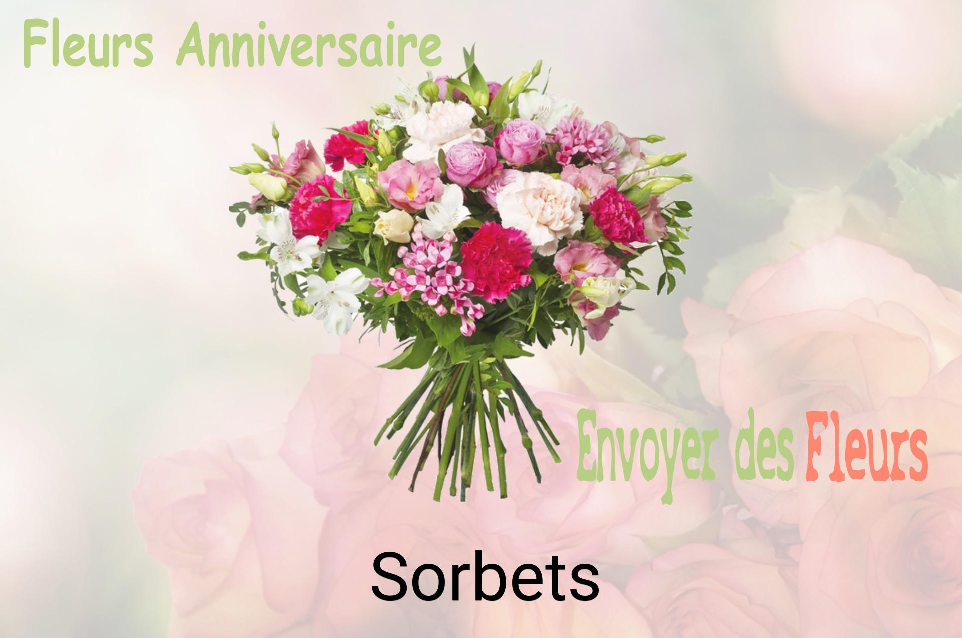 Bouquet de fleurs d’anniversaire livré à Sorbets